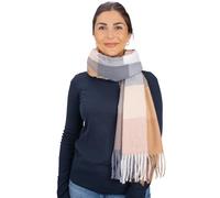 Seasons of April Weicher, leichter & kuscheliger Schal mit Fransen aus Kaschmir Mix - Milly (A2 Braun Bunt)