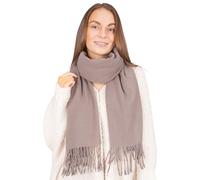 Seasons of April Weicher, leichter & kuscheliger Uni Schal aus Kaschmir Viskose Mix - Larissa (Taupe J6, Einheitsgröße)