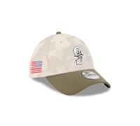 Seattle Mariners 2025 MLB Armed Forces New Era 39THIRTY Flex Cap Beige - L/XL