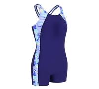 SEAUR Badeanzüge für Mädchen Ärmellos Einteiler Schwimmanzug Uv-Schutz Wettkampf Badeanzug Schnelltrocknend Racerback Gepolstert Schwimmbekleidung Marineblau 134-140