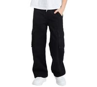 SEAUR Jeans Jungen Baggy Cargohose Y2K Cargo Hose Hip Hop Streetwear Kinder Jeanshose mit Gummibund - EU 140 (10 Jahre)