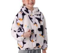 SEAUR Kinder Winter Mantel Mädchen Flauschig Kuscheljacke Teddy-Fleece Hoodie Jacke Cartoon Tier Muster Plüsch Supersoft Pullover - 130(100-130CM)