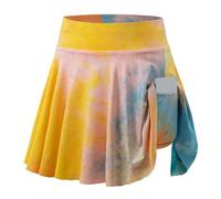 SEAUR Mädchen Tennisrock mit Taschen Innenhose Tie Dye Faltenrock Kinder Skater Rock Sportrock Süß Minirock Sommerrock Golf Skorts - 140(EU 134)