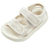 SEAUR Sandalen Mädchen Jungen Sommer Outdoor Schuhe Kinder Verstellbare Klettverschluss Sandalen Kleinkind Draußen Atmungsaktive Sandalen Weiß 28 EU