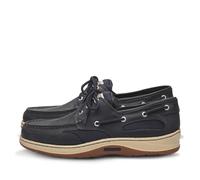 Sebago Clovehitch II FGL gewachste Bootsschuhe - Leder-Mokassins für Herren mit atmungsaktiven Mesh-Einsätzen, anatomischen EVA-Zwischensohlen und rutschfesten Laufsohlen, Blau / Marineblau, 10.5