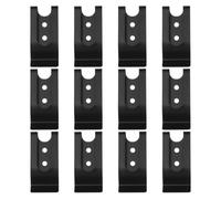 SECFOU 12 Stück Metallclip Gürtelclip Befestigungselemente aus Eisen Schwarz 57x26mm mit Zwei Löchern Universeller Cliphalter für Taschen Etuis und Selbstgemacht Lederarbeiten