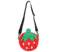 SECFOU Erdbeer Plüschtasche Umhängetasche Velours Leichtgewicht Handliche Schultertasche Mädchen Freizeit Outdoor Zufällige Farbe