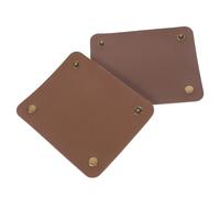 SECFOU Koffergriffhüllen mit Knopfverschluss aus Braunem Pu Leder 4 Stück Praktische Griffwickel Rutschfester Schutz für Koffer und Reisetaschen für Handgepäck