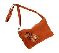 SECFOU Vintage Damen Umhängetasche aus Polyester mit verstellbarem Schultergurt und Blumendekor, geräumige Schultertasche für verschiedene Anlässe mit Außentasche