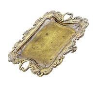 SECFOU Vintage zum Organisieren und Präsentieren von Ringen und Ohrringen aus Legierung Schmucktablett in Gold Schmuckablage für Schreibtisch und