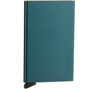 Secrid Card Protector Color Teal Kartenetui aus Aluminium für 4 Karten mit oder 6 Karten ohne Prägung, Maße: 10,2 x 6,3 x 0,8 cm, C-Teal