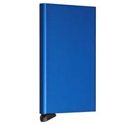 Secrid Cardprotector Blue Kartenhalter aus Aluminium hergestellt, 4 Karten mit oder 6 Karten ohne Prägung, Größe: 63 x 102 x 8 mm, C-Blue