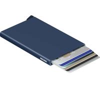 Secrid Card Protector Color Navy Kartenetui aus Aluminium für 4 Karten mit oder 6 Karten ohne Prägung, Maße: 10,2 x 6,3 x 0,8 cm, C-Navy