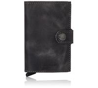 Secrid Miniwallet Vintage aus echtem Leder und Aluminium – 10,2 x 6,5 x 2,1 cm – MV-Grey-Black