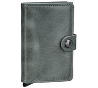 Secrid Miniwallet Kartenetui Sage aus Leder für 4 Karten mit oder 6 Karten ohne Prägung, Maße: 10,2 x 6,5 x 2,1 cm, MV-Sage