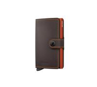 Secrid Geldbörse | Miniwallet Matte | Leder - Dunkelbraun-Dunkelorange