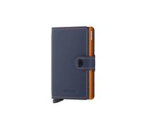 Secrid Geldbörse | Miniwallet Matte | Leder - Nachtblau-Orange