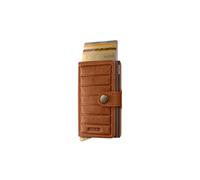 Secrid Geldbörse | Premium Miniwallet Emboss Line | Leder - Braun