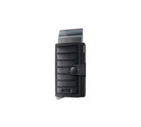 Secrid Geldbörse | Premium Miniwallet Emboss Line | Leder - Schwarz