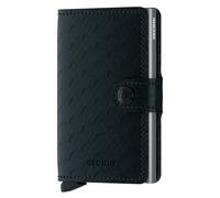 Secrid Miniwallet Kartenetui Black-Titanium aus Leder für 4 Karten mit oder 6 Karten ohne Prägung, Maße: 10,2 x 6,5 x 2,1 cm, MOp-Black-Titanium