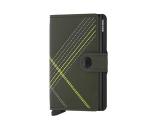 Secrid - Kreditkartenetui Miniwallet Stitch Linea-Lime grün/gelb