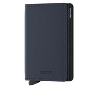 Secrid Slimwallet Matte Night Blue aus Leder, Farbe: Blau, für: 4 bis 6 Karten, 6 zusätzliche Karten, Maße: 68 x 102 x 16 mm, SM-Nightblue