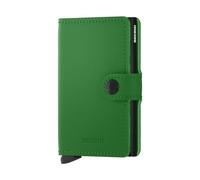 Secrid Miniwallet Bright Green aus Leder, in der Farbe Grün, für 4 Karten mit oder 6 Karten ohne Prägung, Maße: 10,2 x 6,5 x 2,1 cm, MM-Bright Green