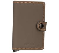 Secrid Miniwallet Kartenetui Truffle & Orange aus Leder für 4 Karten mit oder 6 Karten ohne Prägung, Maße: 10,2 x 6,5 x 2,1 cm, MM-Truffle & Orange