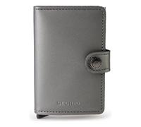 Secrid Miniwallet Kreditkartenetui - RFID-Schutz, Leder, 10 cm - Matte Satin Steel