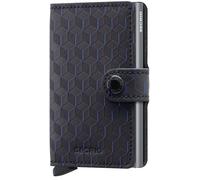 Secrid Miniwallet Kartenetui Black-Titanium aus Leder für 4 Karten mit oder 6 Karten ohne Prägung, Maße: 10,2 x 6,5 x 2,1 cm, MOp-Black-Titanium
