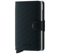 Secrid Miniwallet Kartenetui Black-Titanium aus Leder für 4 Karten mit oder 6 Karten ohne Prägung, Maße: 10,2 x 6,5 x 2,1 cm, MOp-Black-Titanium