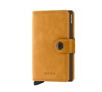 Secrid Miniwallet Vintage Kreditkartenetui Ochre aus echtem Leder und Aluminium, Maße: 10,2 x 6,5 x 2,1 cm, MV-Ochre