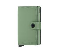 Secrid Miniwallet Kartenetui Yard Pistachio aus Leder für 4 Karten mit oder 6 Karten ohne Prägung, Maße: 10,2 x 6,5 x 2,1 cm, MYp-Pistachio