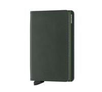 Secrid Slimwallet Original Green aus Leder, Farbe: Grün, für 4 Karten mit oder 6 Karten ohne Prägung, Maße: 10,2 x 6,8 x 1,6 cm, SO-Green