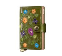 Secrid Premium Kollektion Miniwallet Stitch Floral 10 cm - Olive