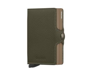 Secrid - SAFFIANO Kreditkartenetui Twinwallet Saffiano Saffiano-Olive Grün
