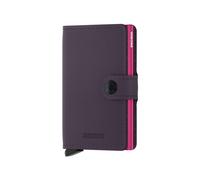 Secrid Miniwallet Dark Purple Fuchsia – Leder, 4 Karten (6 ohne Prägung) – 10,2x6,5x2,1 cm