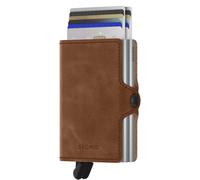 Secrid Slim Wallet Vintage Cognac Silver Kartenetui aus Leder, Farbe: Braun, für 4 Karten mit oder 6 Karten ohne Prägung, Maße: 10,2 x 6,8 x 1,6 cm, SV-Cognac-Silver