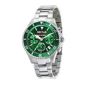 Sector Uhren - 230 43Mm Chr Green Dial Br SS - in silber - für Damen - aus Mineralglas