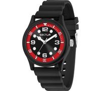 Sector Herrenuhr Edelstahl rot, schwarz Herren