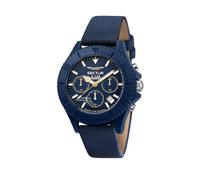Sector No Limits 8033288908432 Analoge Quarzuhr für Herren mit Lederarmband, blau, 44mm, Gurt