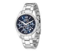 Sector Chronograph »Herren Armbanduhr Chrono«, (Armbanduhr), Herren Armbanduhr rund, groß (ca. 43mm), Edelstahlarmband silber, Fashion