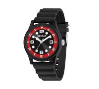 Sector Herrenuhr Edelstahl rot, schwarz Herren