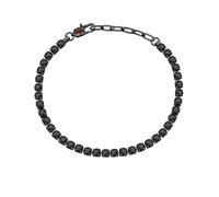 Sector No Limits Tennis Herren-Armband aus Stahl, Kristallen, Emaille, IP Schwarz - SANN42, 22 cm, Edelstahl, 22 cm, Edelstahl, 22 cm, Rostfreier Stahl