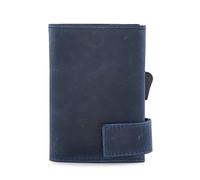 SecWal Kartenetui mit Münzfach Druckknopf (Blau Hunter)