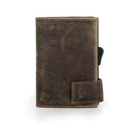 SecWal Kartenetui mit Münzfach Druckknopf (Braun Hunter)