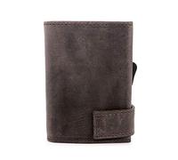 SecWal Kartenetui mit Münzfach Druckknopf (Grau Hunter)