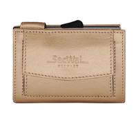 SecWal RFID Leder Kartenetui mit Münzfach Geldbörse Portemonnaie SW2, Farbe:Metallic Rose