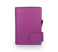SecWal Kartenetui mit Münzfach Druckknopf (Pink)