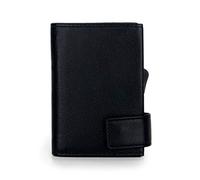 SecWal Kartenetui mit Münzfach Druckknopf (Schwarz)